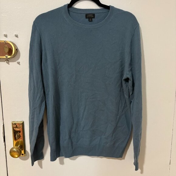 Never Worn! J Crew 100% Cashmere V-neck sweater - Heather River Blue - Medium - Picture 2 of 5